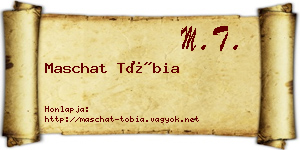 Maschat Tóbia névjegykártya